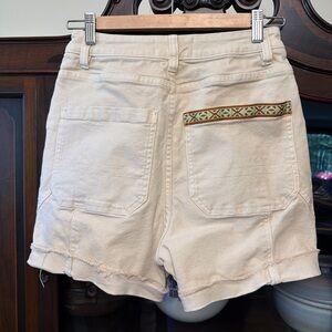 Stoic Light Tan Utility Shorts w/Ribbon Detail Size 2